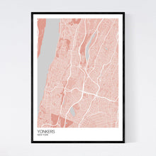 Load image into Gallery viewer, Yonkers City Map Print