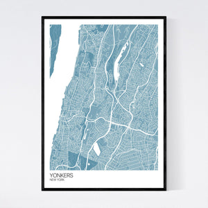 Yonkers City Map Print