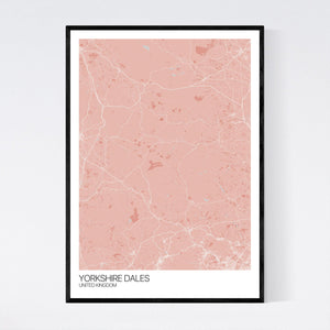 Yorkshire Dales Region Map Print