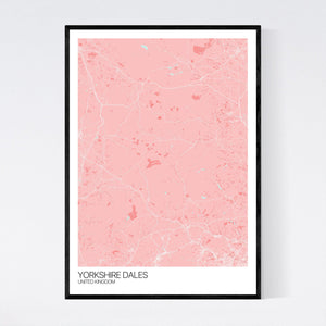 Yorkshire Dales Region Map Print
