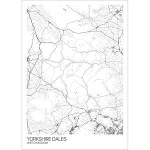 Map of Yorkshire Dales, United Kingdom