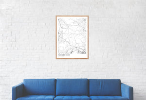Map of Yorkshire Dales, United Kingdom