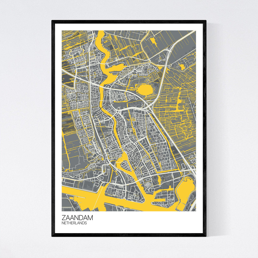 Zaandam City Map Print