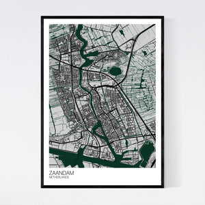 Zaandam City Map Print