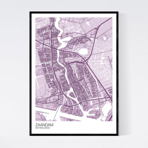 Zaandam City Map Print