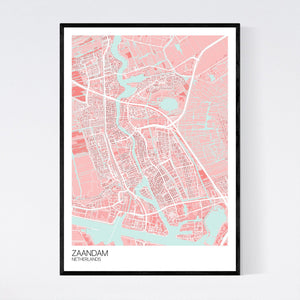 Zaandam City Map Print