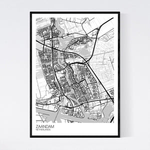 Zaandam City Map Print