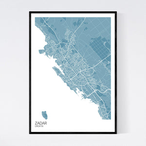 Map of Zadar, Croatia