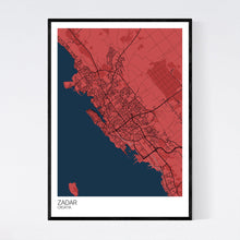 Load image into Gallery viewer, Zadar City Map Print