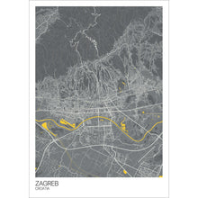 Load image into Gallery viewer, Map of Zagreb, Croatia