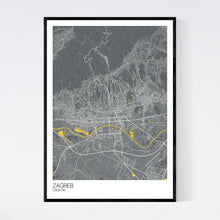 Load image into Gallery viewer, Map of Zagreb, Croatia