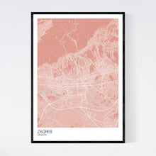 Load image into Gallery viewer, Zagreb City Map Print