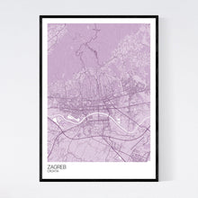 Load image into Gallery viewer, Zagreb City Map Print