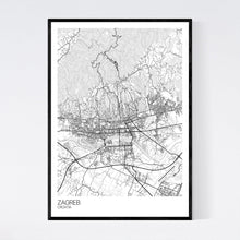 Load image into Gallery viewer, Zagreb City Map Print