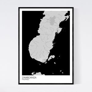 Zamboanga City Map Print