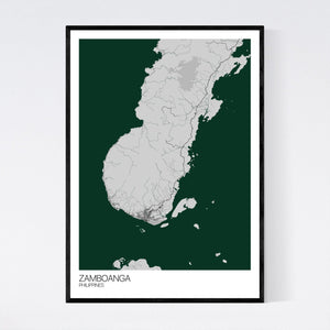 Zamboanga City Map Print