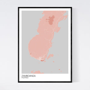 Zamboanga City Map Print