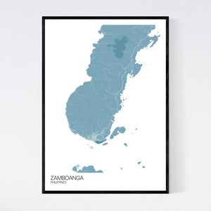 Zamboanga City Map Print