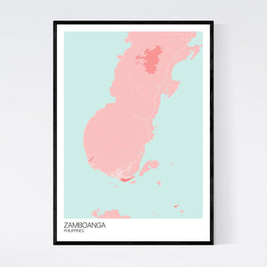 Zamboanga City Map Print