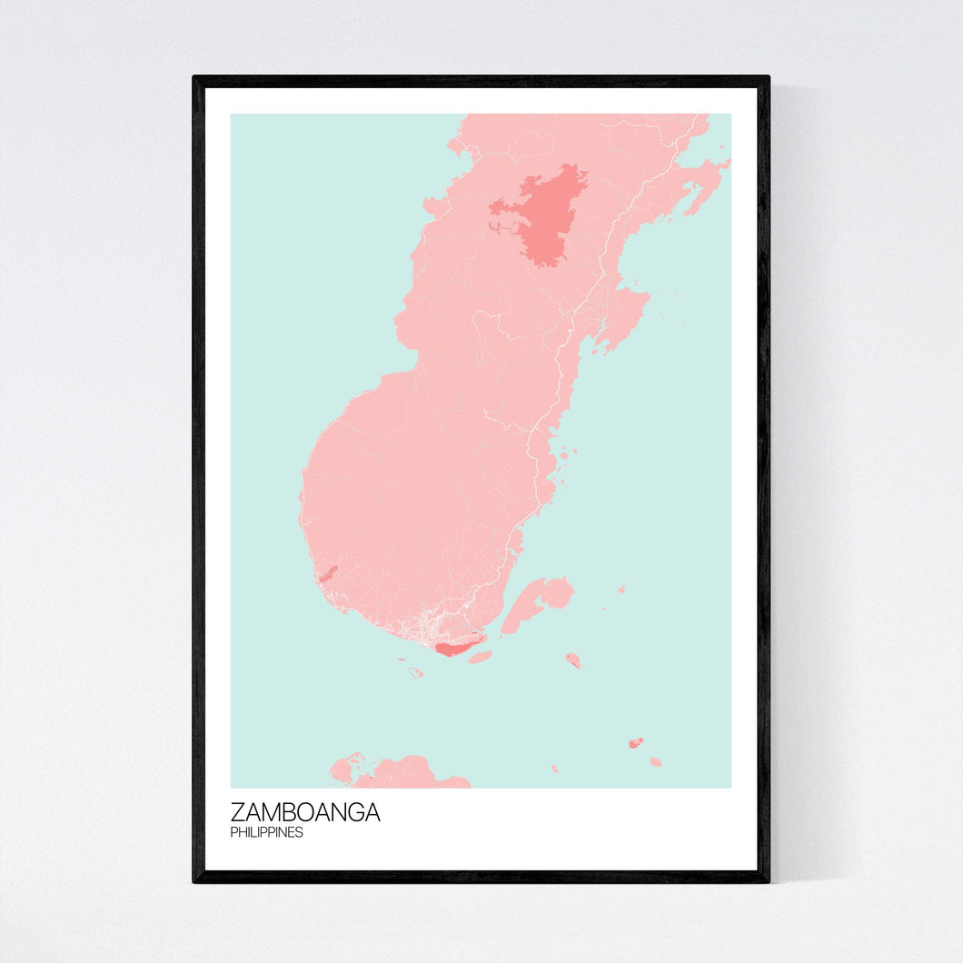 Zamboanga City Map Print