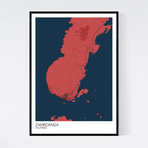 Zamboanga City Map Print