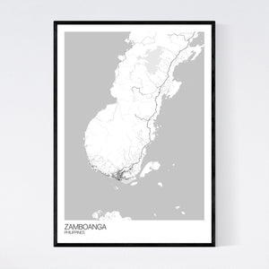 Zamboanga City Map Print