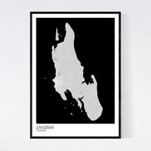 Load image into Gallery viewer, Zanzibar Island Map Print