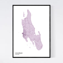 Load image into Gallery viewer, Zanzibar Island Map Print