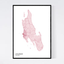 Load image into Gallery viewer, Zanzibar Island Map Print