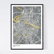 Load image into Gallery viewer, Zaragoza City Map Print