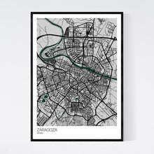 Load image into Gallery viewer, Zaragoza City Map Print