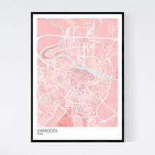 Load image into Gallery viewer, Zaragoza City Map Print