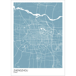 Map of Zhengzhou, China