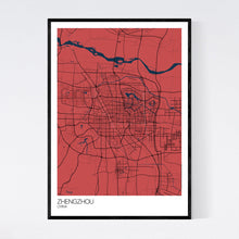 Load image into Gallery viewer, Zhengzhou City Map Print