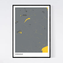 Load image into Gallery viewer, Zimbabwe Country Map Print