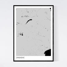 Load image into Gallery viewer, Zimbabwe Country Map Print