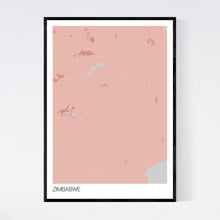 Load image into Gallery viewer, Zimbabwe Country Map Print