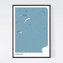 Load image into Gallery viewer, Zimbabwe Country Map Print