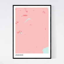 Load image into Gallery viewer, Zimbabwe Country Map Print