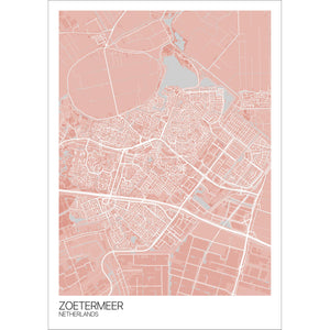 Map of Zoetermeer, Netherlands