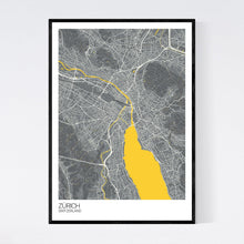 Load image into Gallery viewer, Zürich City Map Print