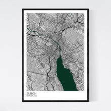 Load image into Gallery viewer, Zürich City Map Print