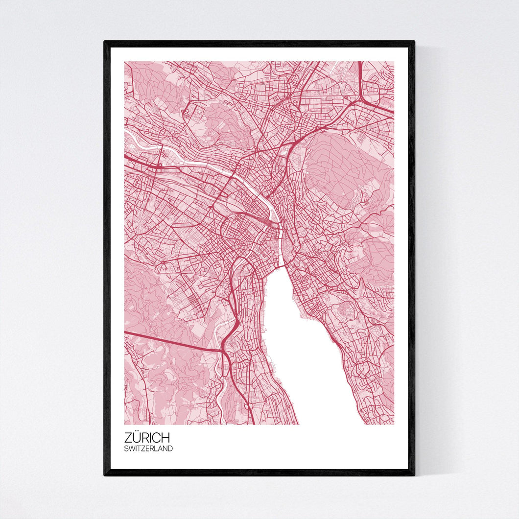 Zürich City Map Print