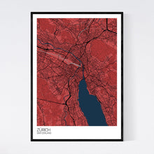 Load image into Gallery viewer, Zürich City Map Print