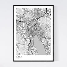 Load image into Gallery viewer, Zürich City Map Print