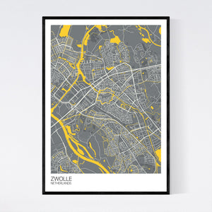 Zwolle City Map Print