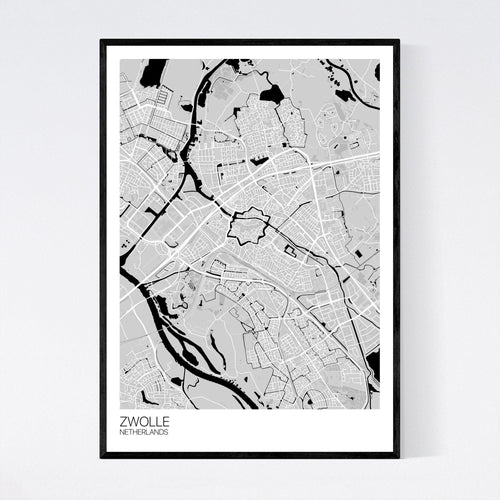 Map of Zwolle, Netherlands