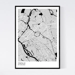 Map of Zwolle, Netherlands