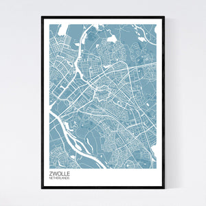 Zwolle City Map Print